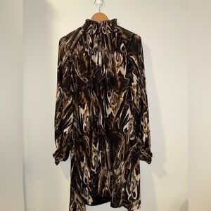 NWT Banana Republic Marble-Print Long Sleeve Dress *FREE SHIPPING*